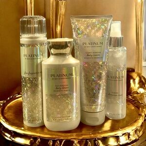 BATH AND BODY WORKS PLATINUM BODY CARE BUNDLE